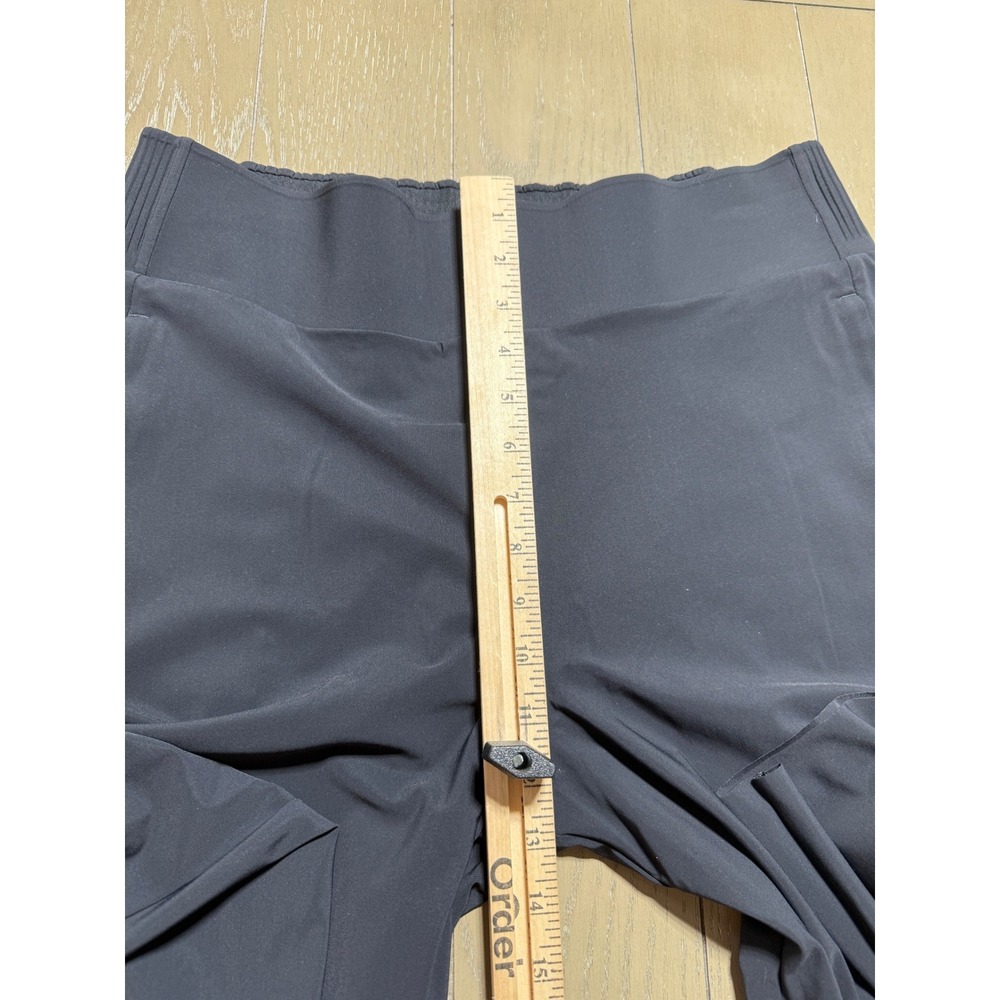 Athleta Cosmic Pant Womens Large Black Wide Leg Smocked Waist Lightweight - Picture 7 of 13